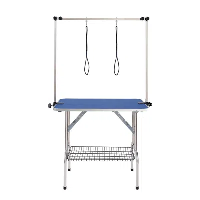 Vevor Pet Grooming Table Two Arms With Clamp, 36''x24'' Dog Grooming Station, Foldable Pets Grooming Stand