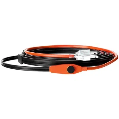 Vevor Pipe Heating Cable 80ft 7w/ft Heat Tape For Pipes With Built-in Thermostat In Black