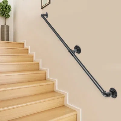 Vevor Pipe Stair Handrail In Black Color