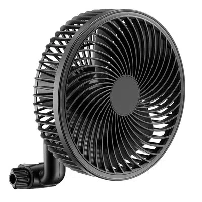 Vevor Plant Fan, Grow Tent Clip On Fan Rechargeable, Usb Port With 9 Speeds & Circulation Mode, Smart Cont In Black