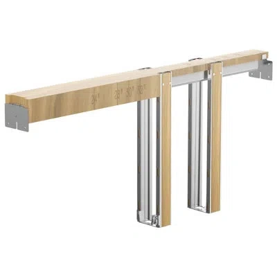 Vevor Pocket Door Frame Kit Pocket Door Kit Soft Close In Silver;natural
