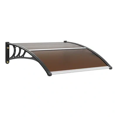 Vevor Polycarbonate Cover Retractable Door Awning In Brown