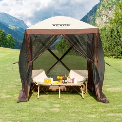 Vevor Pop Up Gazebo Tent In Brown
