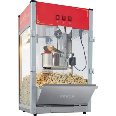 Vevor Popcorn Popper Machine 12 oz Countertop Popcorn Maker 1440w 80 Cups Red - Red In Multi