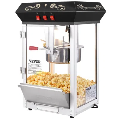 Vevor Popcorn Popper Machine Countertop Popcorn Maker 850w 8 oz 48 Cups Black - Black