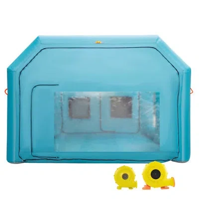 Vevor Portable Inflatable Paint Booth, Inflatable Spray Booth In Blue