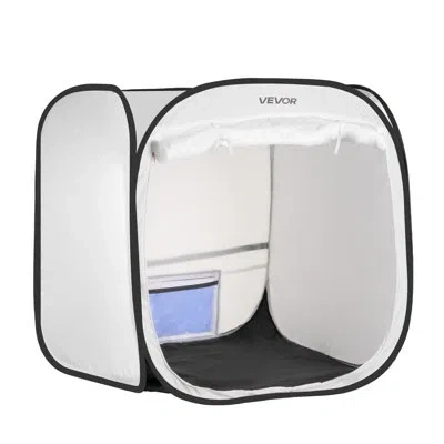 Vevor Portable Paint Booth Tent, 28.3 X 28.5 X 29.5 Inch Pop-up Portable Spray Paint Tent With Mesh Door,  In White