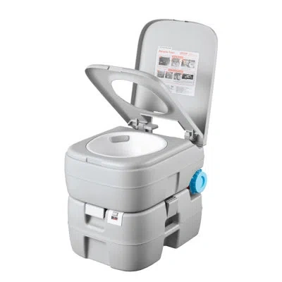 Vevor Portable Toilet, 7.9 Gallon Detachable Waste Tank, 200 Flushes, Camping Toilet For Adults, Outdoor T In Gray