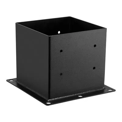 Vevor Post Base Brackets Wood Fence Post Anchor Inner Size 3.6x3.6 Inch In Black