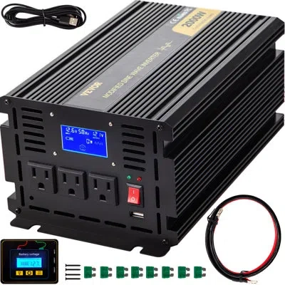 Vevor Power Inverter, 2000w Modified Sine Wave Inverter, Dc 12v To Ac