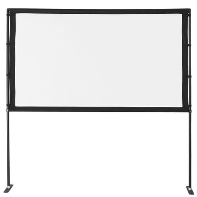 Vevor Projector Screen With 2 Stands 80 Inch 160° Wide Angle 4k Hd 16:9 Movie Screen In Black
