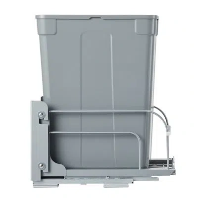 Vevor Pullout Trash Can For Kitchen Cabinets, 35 Qt Garbage Waste Recycling Bin, Under Mount Waste Contain In Gray