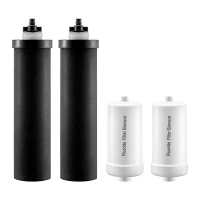Vevor Purification Water Filter Replacement For Gravity Filter System 4 Pack In Matte Black