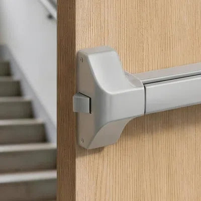 Vevor Push Bar Panic Exit Device, 28" Premium Metal Commercial Panic Bar For Exit Doors, Emergency Exit Do In Silver