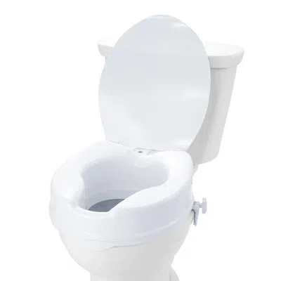 Vevor Raised Toilet Seat, 4" Height Raised, 300 Lbs Weight Capacity, Universal Toilet Seat Riser,