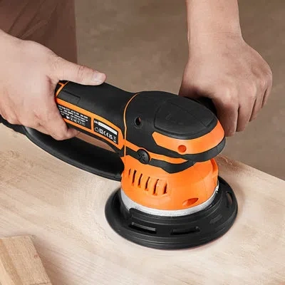 Vevor Random Orbital Sander 6'' Da & Ga Dual-action Sander 10 Pcs Sandpapers In Black；orange