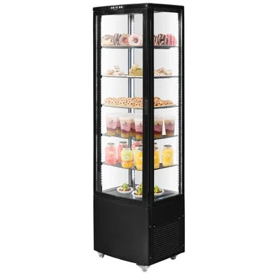 Vevor Refrigerated Display Case Bakery Display Fridge Case 9.8 Cu Ft/278l 5-tier In Satin Nickel