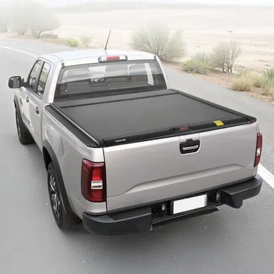 Vevor Retractable Tonneau Cover, 5.8 Ft Hard Tonneau Cover With Built-in Drainage Pipe For 2021-2024 Chevy In Black