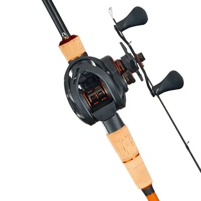 Vevor Rod And Fishing Reel Combo, Im7 Carbon Fiber Baitcasting Rod And Reel Combo, Bass Fishing Pole With  In Black;orange