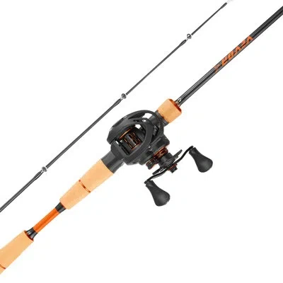 Vevor Rod And Fishing Reel Combo, Im7 Carbon Fiber Baitcasting Rod And Reel Combo, Bass Fishing Pole With  In Black;orange