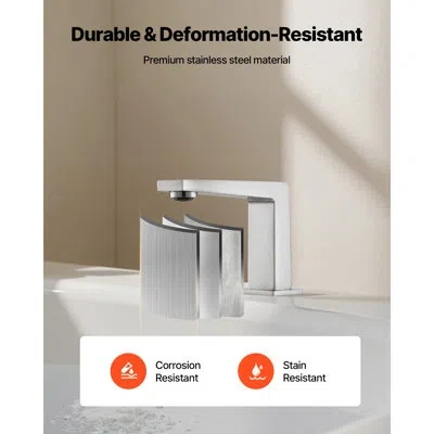Vevor Roman Tub Faucet, 3 Hole Waterfall Bathtub Faucet, Bath Tubs Faucets Set With 2 Handles, Roman Tub F In White
