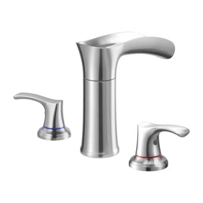Vevor Roman Tub Faucet, 3 Hole Waterfall Bathtub Faucet, Zinc Alloy Bath Tubs Faucets Set With 2 Handles,  In Silver