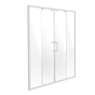 Vevor Semi-frameless Shower Door, 57.8-59 W X 70 H In, Double Sliding Glass Door With 1/4 In(6mm) Clear Te