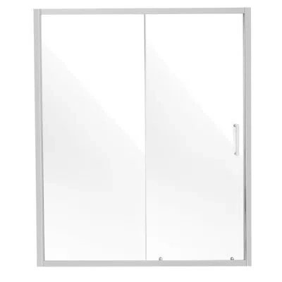 Vevor Semi-frameless Shower Door 57.7-59 X 70 In Tempered Glass 1/4 In Chrome