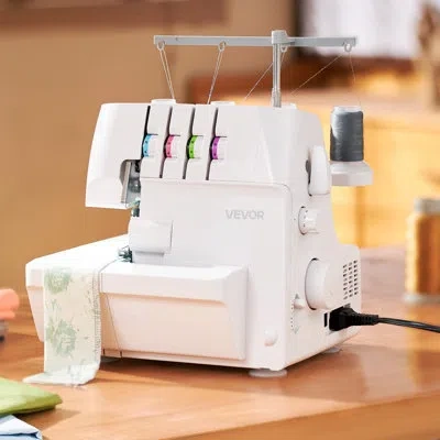 Vevor Serger Overlock Sewing Machine, 1250 Stitches Per Minute, 2-3-4 Thread Capability, 0.7-2 Adjustable 