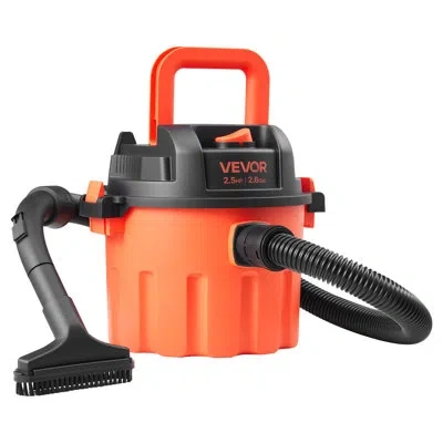 Vevor Shop Vac, 2.6 Gallon Dry Shop Vacuum, 2.5 Peak Hp Portable With 800w Input Power, Various Nozzles, 1 In Orange;black