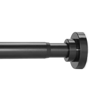 Vevor Shower Curtain Rod Adjustable Tension Rod 28-76 In Stainless Steel Black In Matte Black