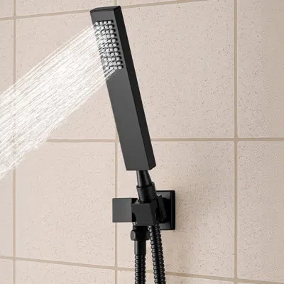 Vevor Shower Faucet Set, 16 Inch Thermostatic Ceiling Mount Rainfall Shower System With 6 Body Jets And Ha In Black