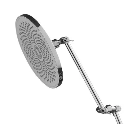 Vevor Shower Head Extension Arm Extender 11 In Adjustable Angle Height G1/2 Universal In Silver
