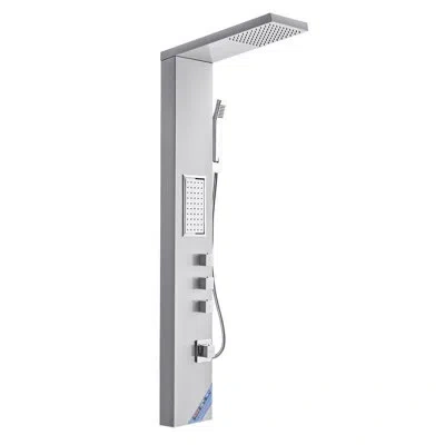 Vevor Shower Panel Tower System Stainless Steel Column Rainfall Head Massage Jet 3mode In Silver