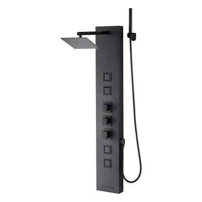 Vevor Shower Panel Tower System Stainless Steel Column Rainfall Head Massage Jet 4mode In Natural
