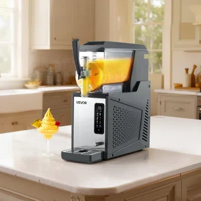 Vevor Slushie Machine, 4l/135oz No Ice Needed Slushy Machine For Home, Frozen Drink Maker With Single Tank In Gray