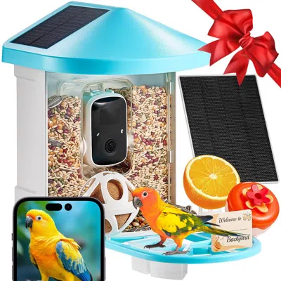 Vevor Smart Bird Feeder With Camera Ai Identify 10000+ Bird Specie Solar-powered In Multi