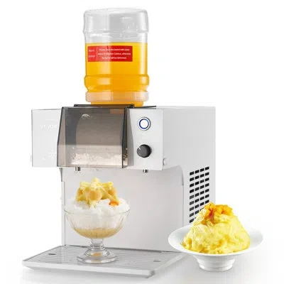 Vevor Snowflake Ice Machine, 88lbs/24h Snowflake Ice Maker, Ice-shaver Machine With Stainless Steel Blade, In White