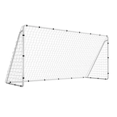 Vevor Soccer Goal 12 X 6 Ft Soccer Goal For Backyard With Iron Frame Pe Net, Portable & Durable Set, High- In Silver