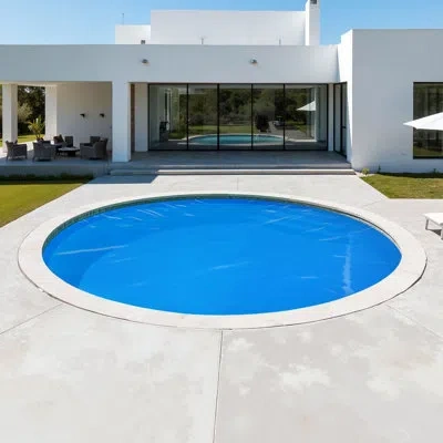 Vevor Solar Pool Cover, Round Pool Bubble Cover, 8 Mil Pools Solar Blanket With Bubble & Pe Material, Dayt In Blue