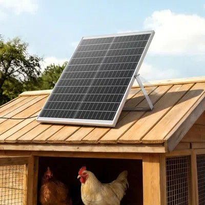 Vevor Solar Powered Fan, 25w Solar Panel With 4 Fans, Adjustable Solar Panel Angle, 2668 Rpm High-speed, F In Black
