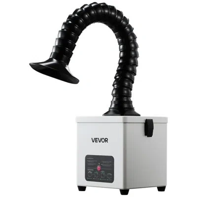 Vevor Solder Fume Extractor, 3-stage Filtration Soldering Smoke Absorber With 180 M³/h Strong Suction & 3- In White;black