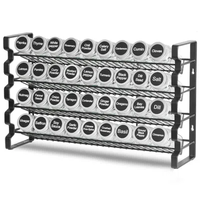 Vevor Spice Rack Organizer For Cabinet Kitchen Countertop Seasoning Organizer 23x16 In - Black