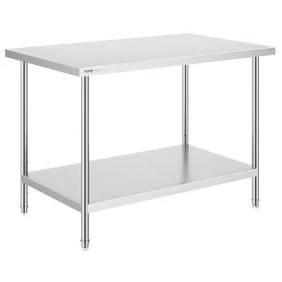 Vevor Stainless Steel 34'' H Adjustable Portable Work Table