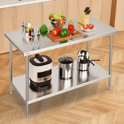 Vevor Stainless Steel 60'' L X 30'' W X 34'' H Work Table