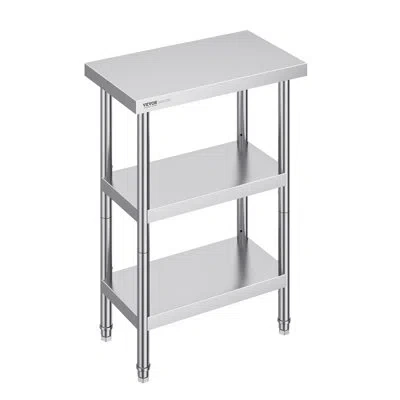 Vevor Stainless Steel Food Prep Table, Commercial Kitchen Worktable