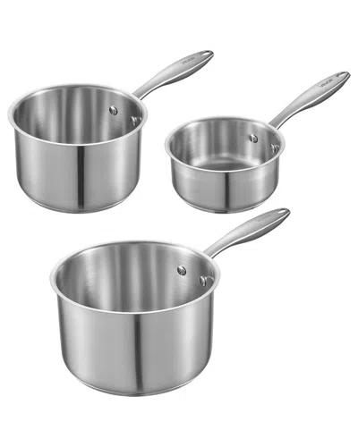 Vevor Stainless Steel Saucepan Set In Metallic