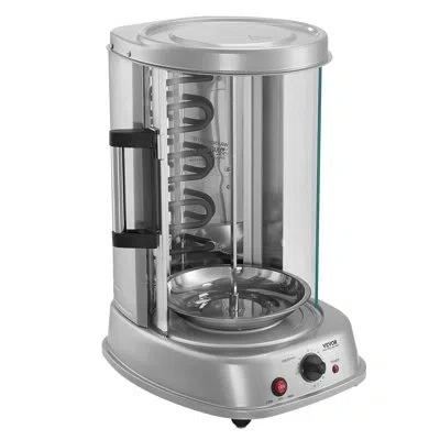 Vevor Stainless Steel Shawarma Grill Machine Vertical Gyro Rotisserie Doner In Silver