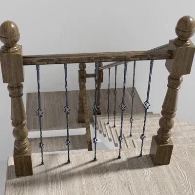 Vevor Staircase Metal Balusters Decorative Banister Spindles In Satin Black