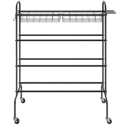 Vevor Steel Free-standing Multi-use Sports Rack In Black